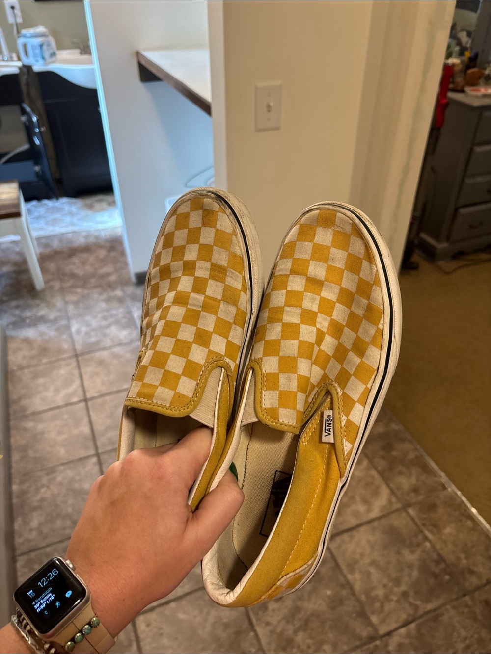 Yellow Checkered Vans 💛